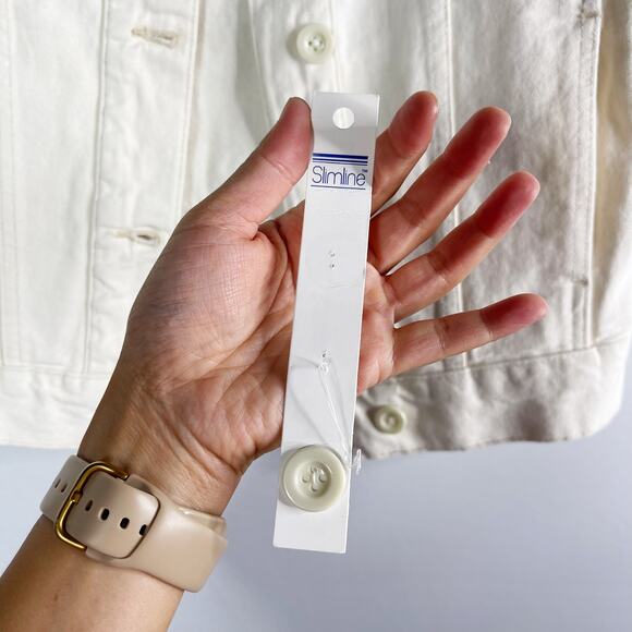 Mango Womens XXS Off White Oversized Sleeveless Denim Vest Seams Button Front - Picture 9 of 9